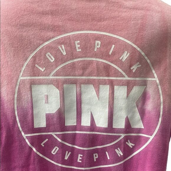 Dazzle VS Pink Cropped pullover Hoodie Tie Dye ombre - Picture 5 of 6